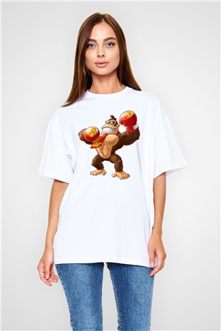 Donkey Kong Beyaz Oversize Tişört Oversize T-shirt