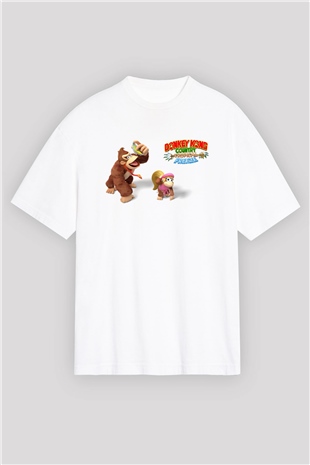 Donkey Kong Beyaz Oversize Tişört Oversize T-shirt