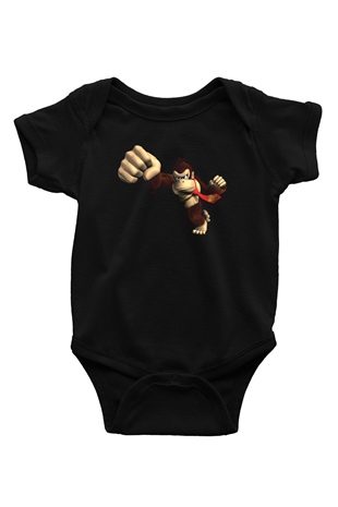 Donkey Kong Siyah Bebek Body - Zıbın