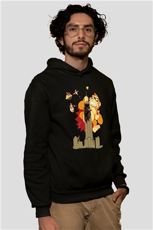Donkey Kong Siyah Unisex Hoodie