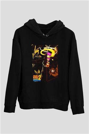 Donkey Kong Siyah Unisex Hoodie