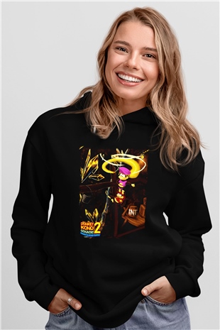 Donkey Kong Siyah Unisex Hoodie