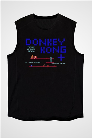 Donkey Kong Siyah Unisex  Kolsuz Tişört