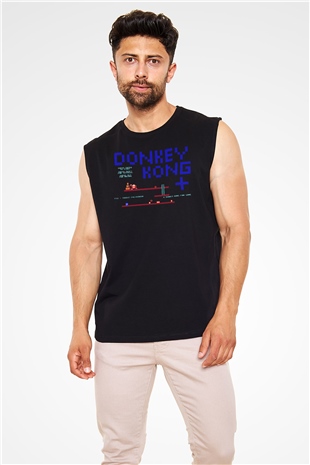 Donkey Kong Siyah Unisex  Kolsuz Tişört