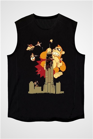 Donkey Kong Siyah Unisex  Kolsuz Tişört