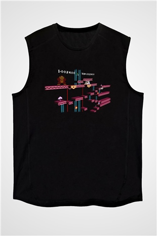 Donkey Kong Siyah Unisex  Kolsuz Tişört