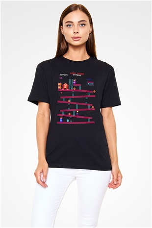 Donkey Kong Siyah Unisex Tişört