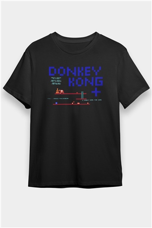 Donkey Kong Siyah Unisex Tişört