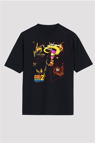 Donkey Kong Siyah Oversize Tişört
