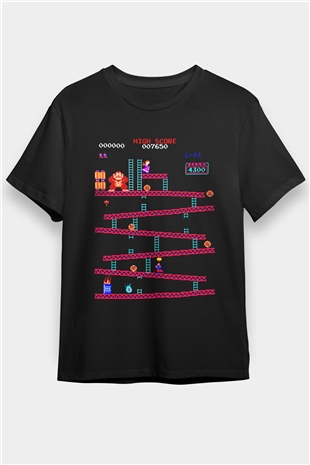Donkey Kong Siyah Unisex Tişört