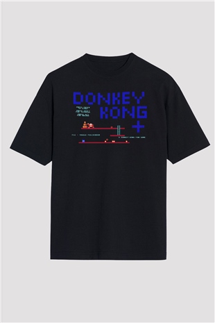 Donkey Kong Siyah Oversize Tişört