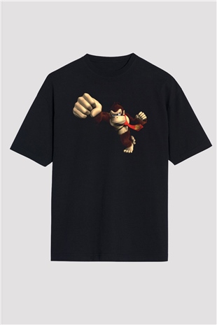 Donkey Kong Siyah Oversize Tişört Oversize T-shirt
