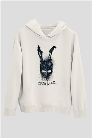 Donnie Darko Baskılı Beyaz Unisex Hoodie