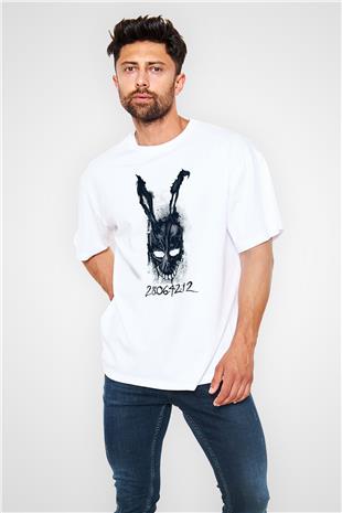 Donnie Darko Baskılı Beyaz Unisex Oversize Tişört - Tshirt