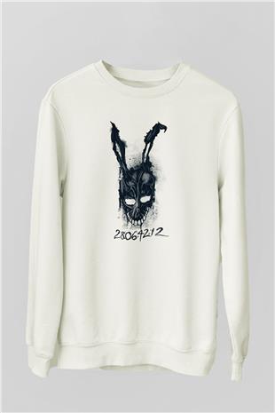Donnie Darko Baskılı Beyaz Unisex Sweatshirt