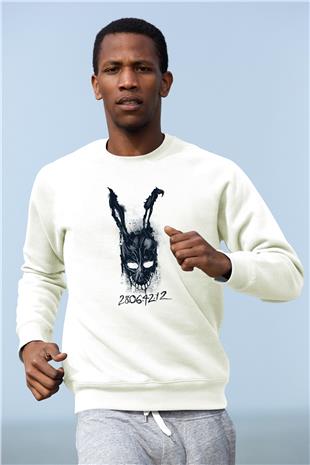 Donnie Darko Baskılı Beyaz Unisex Sweatshirt