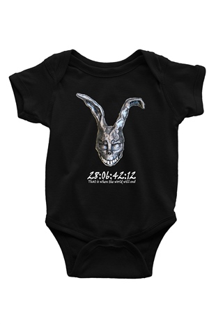 Donnie Darko Baskılı Unisex Siyah Bebek Body - Zıbın
