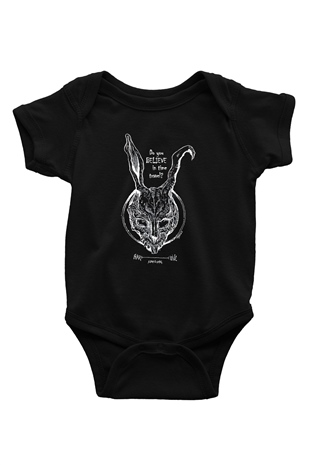 Donnie Darko Baskılı Unisex Siyah Bebek Body - Zıbın