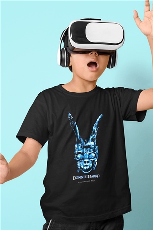 Donnie Darko Baskılı Unisex Siyah Çocuk Tişört - Tshirt