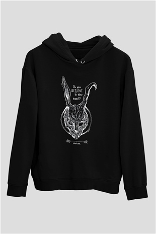 Donnie Darko Baskılı Unisex Siyah Hoodie