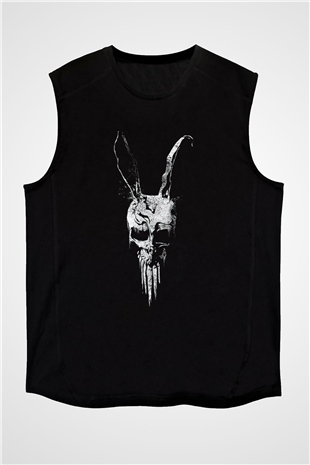 Donnie Darko Baskılı Unisex Siyah Kolsuz Tişört - Tshirt
