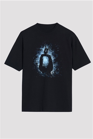 Donnie Darko Baskılı Unisex Siyah Oversize Tişört - Tshirt