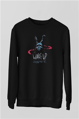 Donnie Darko Baskılı Unisex Siyah Sweatshirt