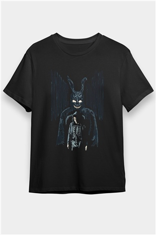 Donnie Darko Baskılı Unisex Siyah Tişört - Tshirt