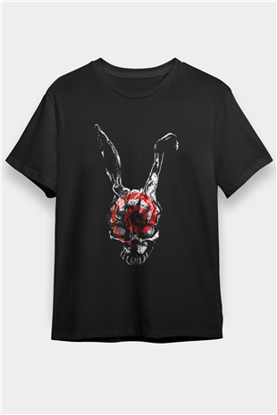 Donnie Darko Baskılı Unisex Siyah Tişört - Tshirt