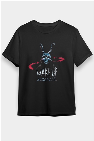Donnie Darko Baskılı Unisex Siyah Tişört - Tshirt