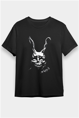Donnie Darko Baskılı Unisex Siyah Tişört - Tshirt