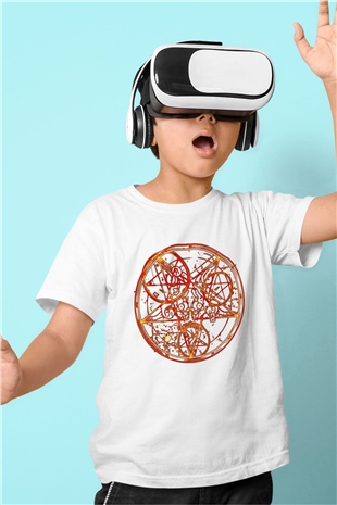 Doom Baskılı Beyaz Unisex Çocuk Tişört