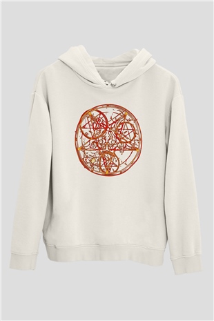 Doom Beyaz Unisex Kapşonlu Sweatshirt
