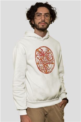 Doom Beyaz Unisex Kapşonlu Sweatshirt