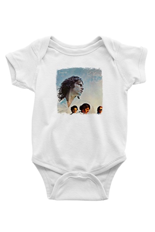 Doors Baskılı Unisex Beyaz Bebek Body - Zıbın