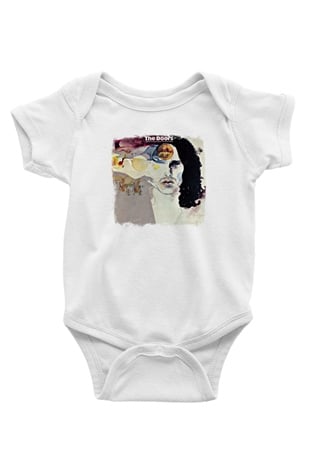 Doors Baskılı Unisex Beyaz Bebek Body - Zıbın