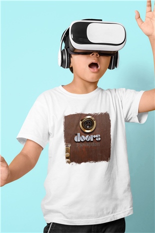 Doors Baskılı Unisex Beyaz Çocuk Tişört