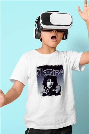 Doors Baskılı Unisex Beyaz Çocuk Tişört