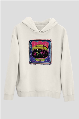 Doors Baskılı Unisex Beyaz Hoodie