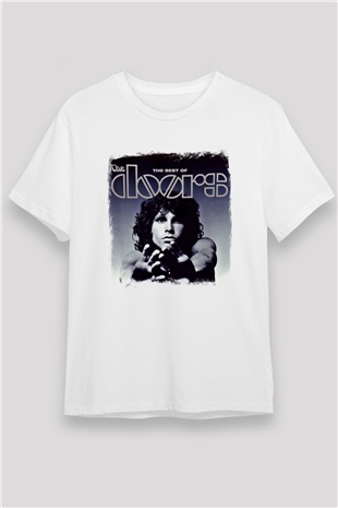 Doors Baskılı Unisex Beyaz Tişört