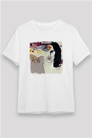 Doors Baskılı Unisex Beyaz Tişört