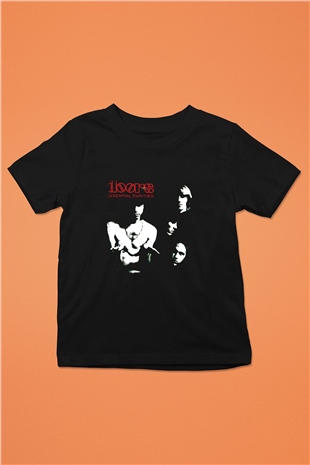 Doors Baskılı Unisex Siyah Çocuk Tişört
