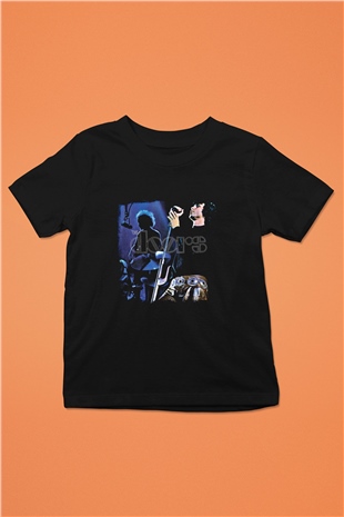 Doors Baskılı Unisex Siyah Çocuk Tişört