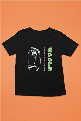 Doors Baskılı Unisex Siyah Çocuk Tişört