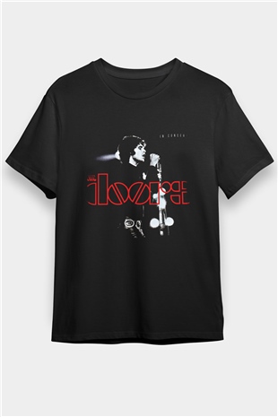 Doors Baskılı Unisex Siyah Tişört