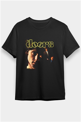 Doors Baskılı Unisex Siyah Tişört