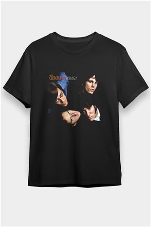 Doors Baskılı Unisex Siyah Tişört