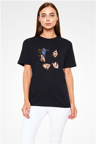 Doors Baskılı Unisex Siyah Tişört