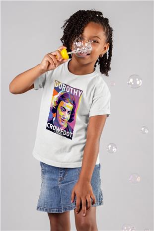 Dorothy Crowfoot Hodgkin Baskılı Unisex Beyaz Çocuk Tişörtü - Tshirt