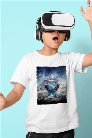 Dota 2 Beyaz Unisex Çocuk Tişört